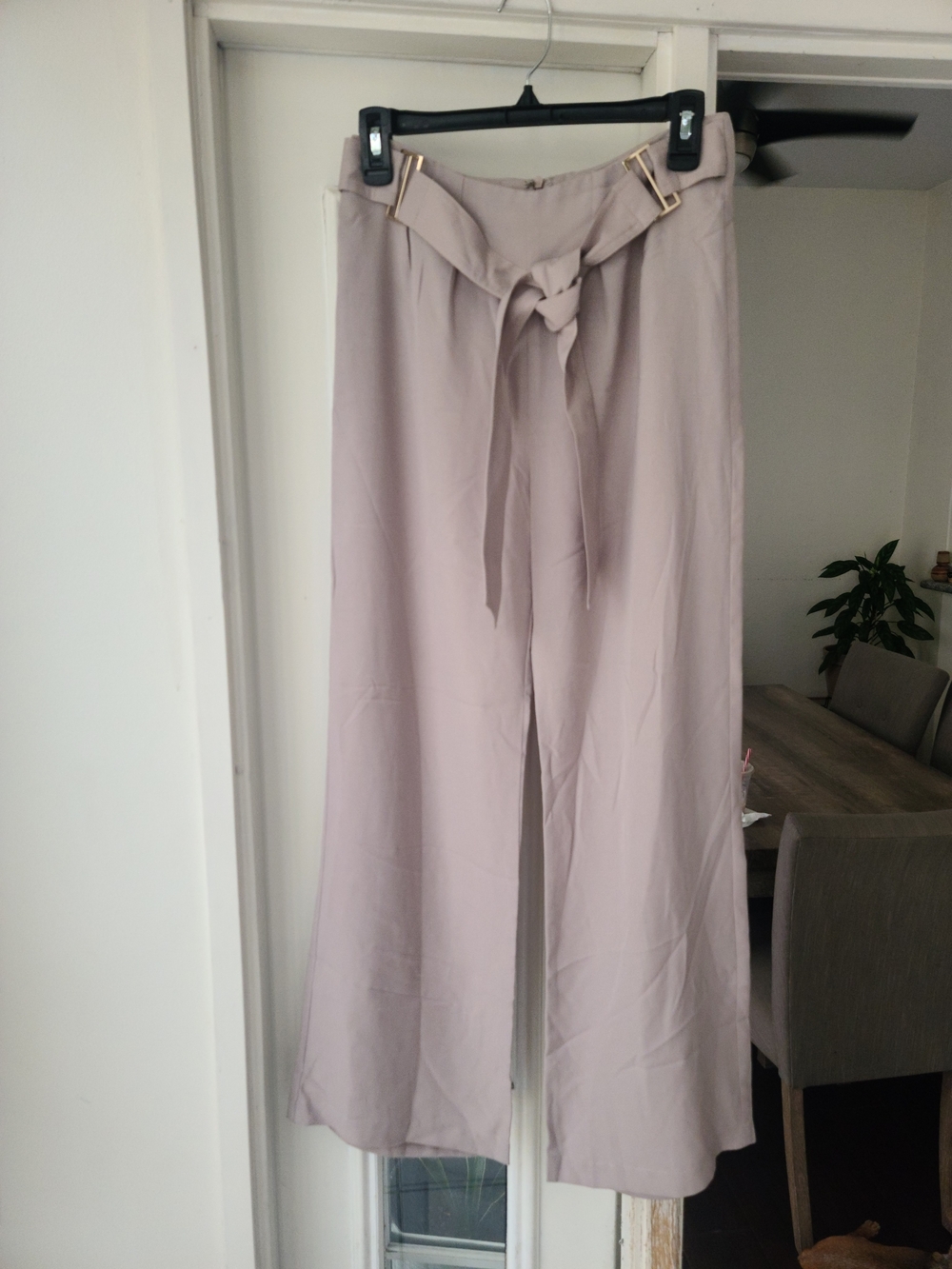 HYFVE Tie-Waist Wide-Leg Pants - Mauve